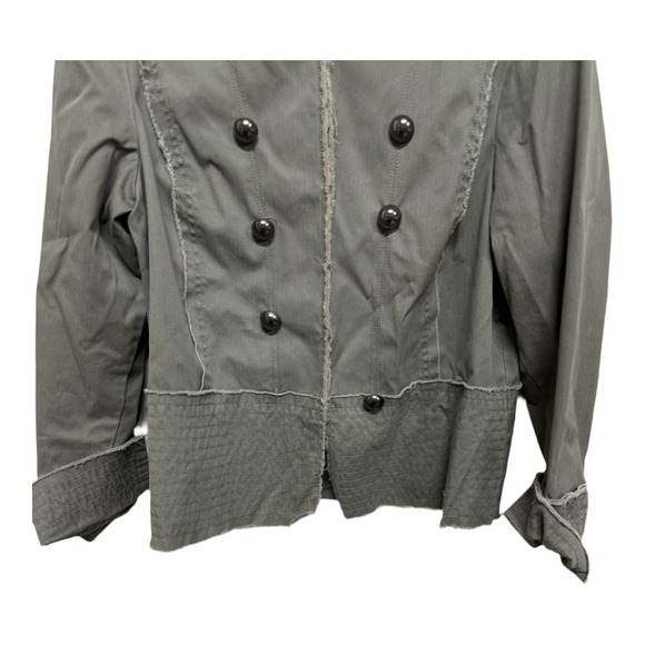 Vintage Old Navy Military Jacket Army Green Fitted Size XXL Plus Cotton - Picture 3 of 7